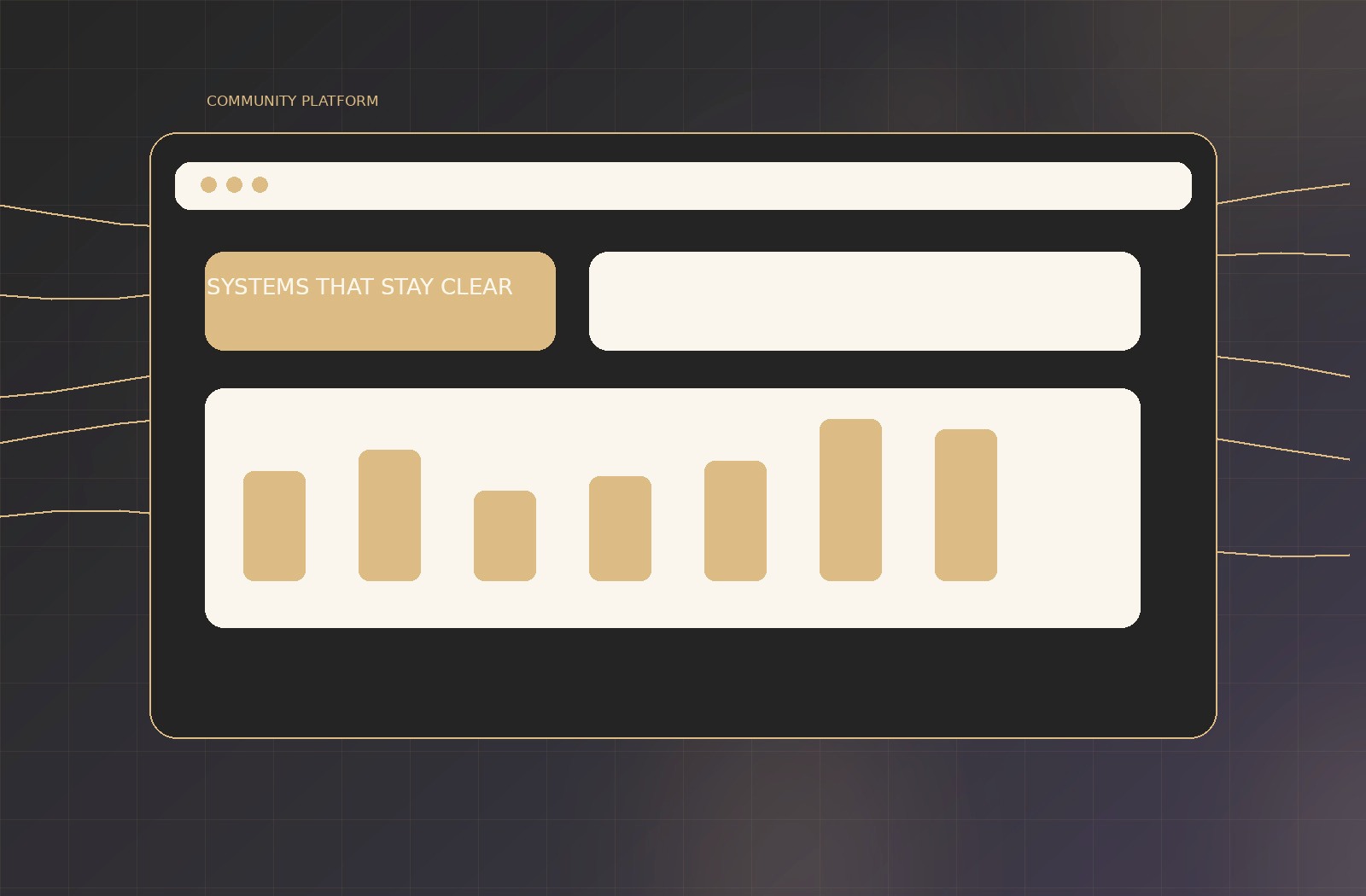 A community and gaming event platform visual